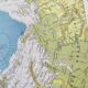 North Pole Arctic Ocean Greenland Iceland vintage map from 1950
