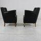 Ensemble de deux fauteuils club en cuir design danois