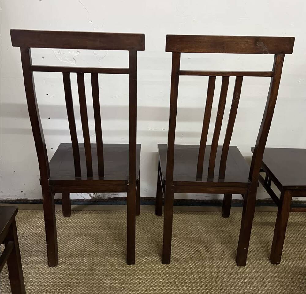 Set of 6 Mahogany wooden chairs