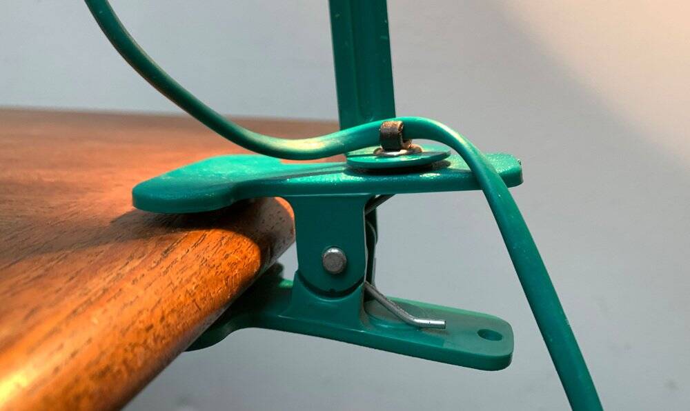 Postmodern clamp lamp in vintage Space style from Ikea, 1980s.