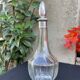 Liqueur carafe cut crystal and hallmarked silver Head of Minerva