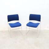 Pair of “4/40” stacking chairs by David Rowland for Howe (USA)
