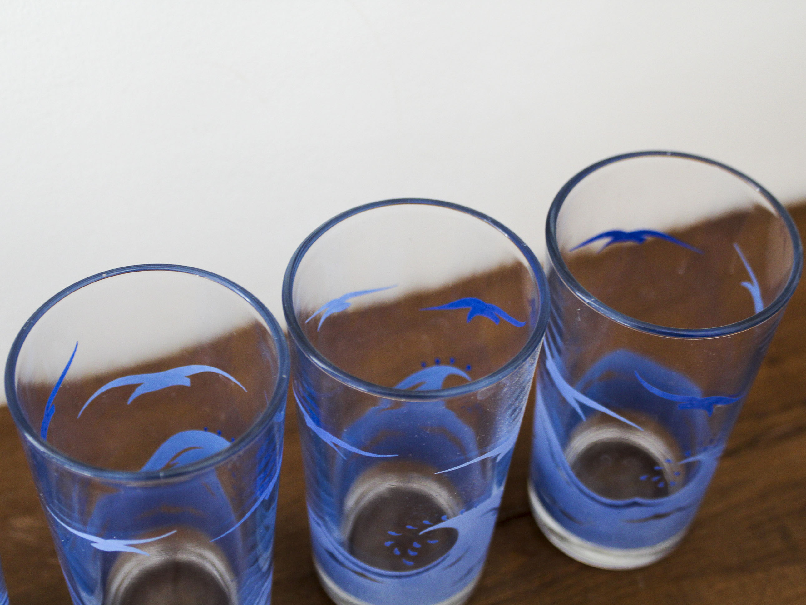 Vintage orangeade lemonade glass service