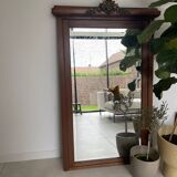 Old wood mirror and decor