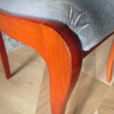Rare - Set of 4 Louis Philippe/restoration style chairs with medallion - Blue / cherry color