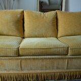 Sofa velvet vintage mustard year 60