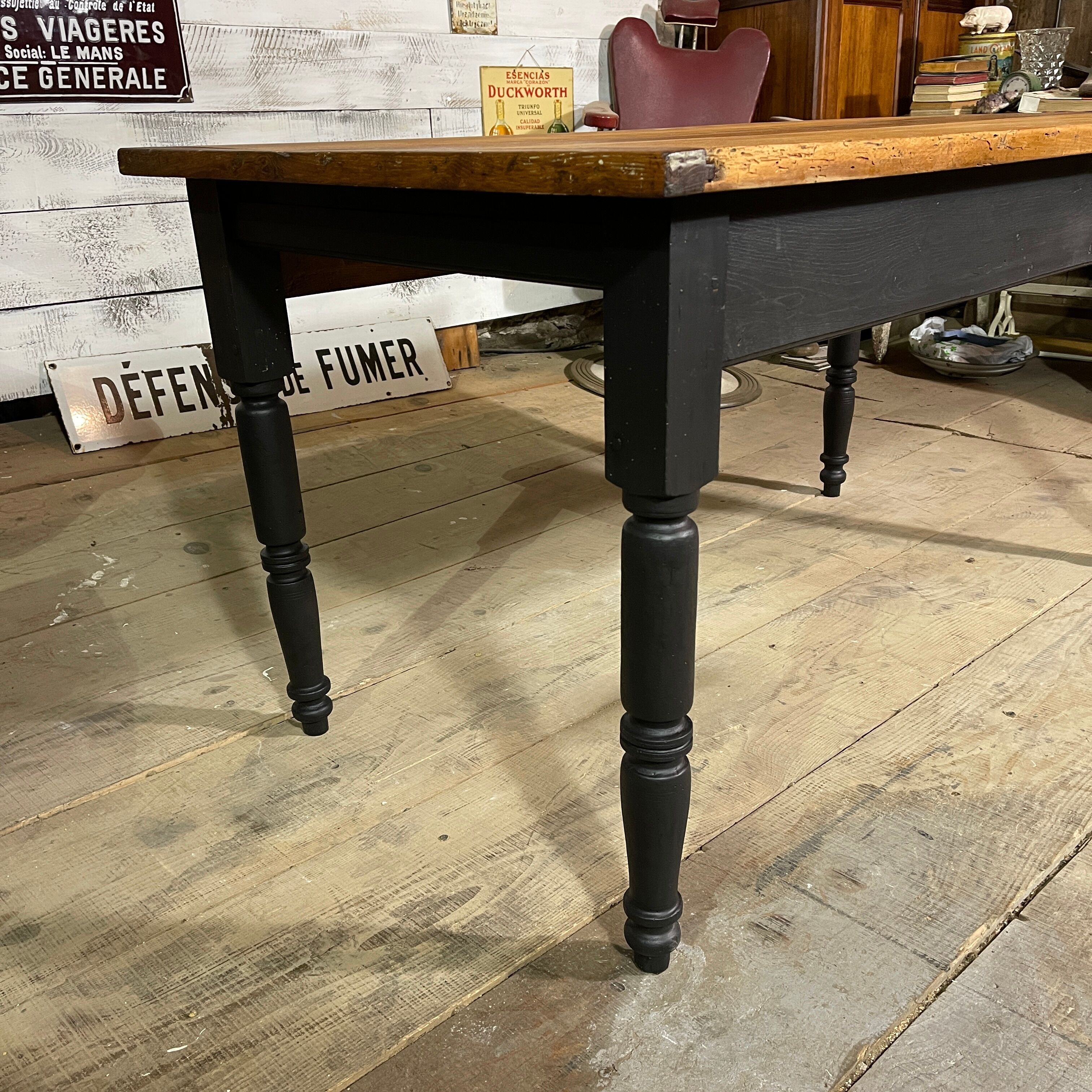 Oak farmhouse table