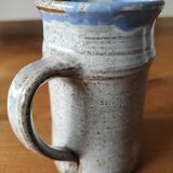 Blue grey ceramic milk jug