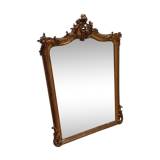 Old overmantel mirror in gilded wood - 148x100cm