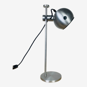 Lampe spot eyeball aluminium brossé années 70