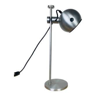 Lampe spot eyeball aluminium brossé années 70