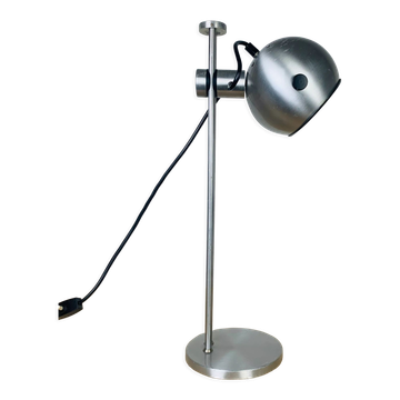 Lampe spot eyeball aluminium brossé années 70