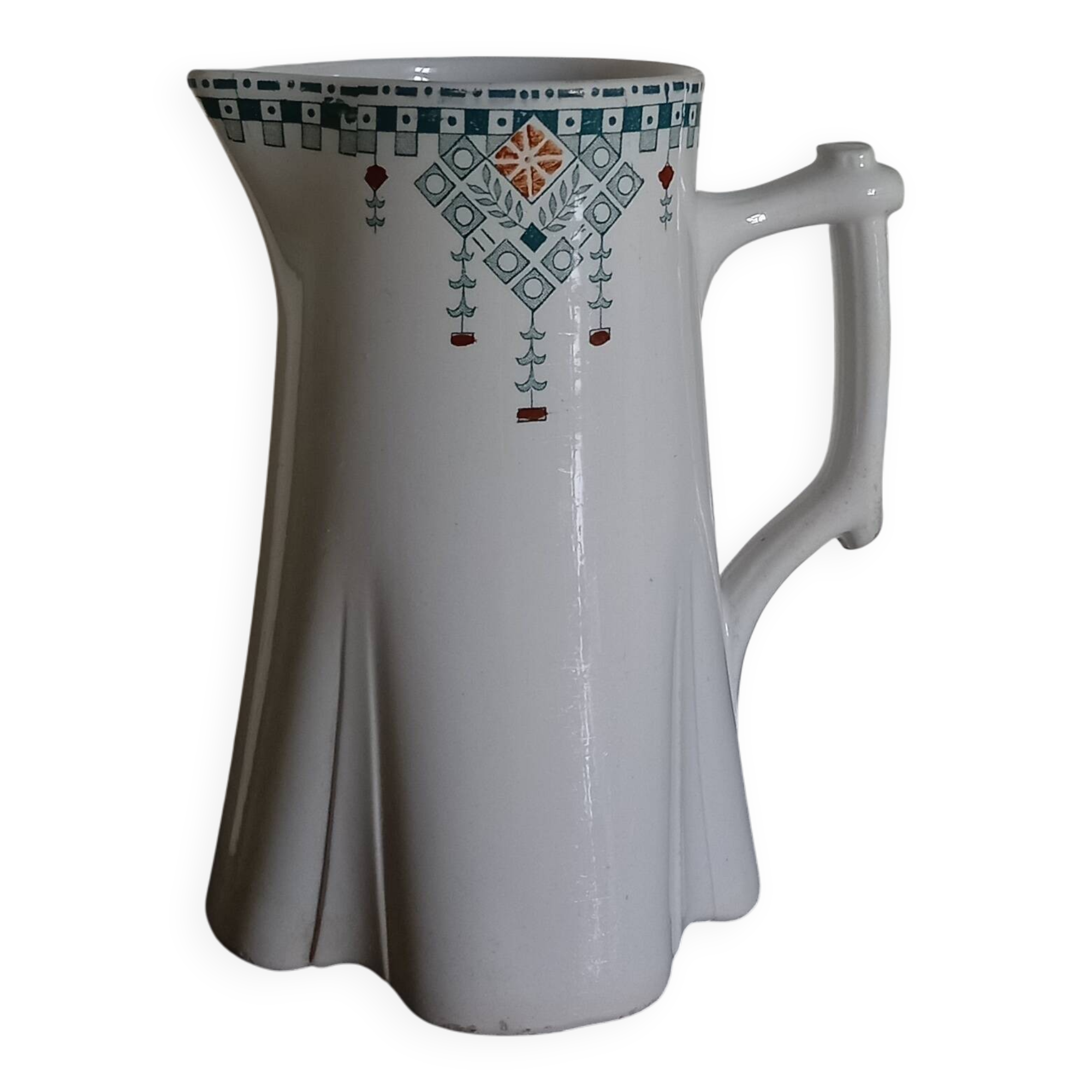 Art Deco pitcher in Longwy ironstone, 1911