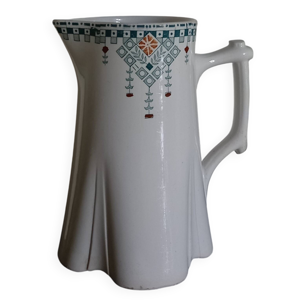 Pichet art déco en terre de fer Longwy 1911