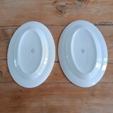 Pair of earthenware serving dishes