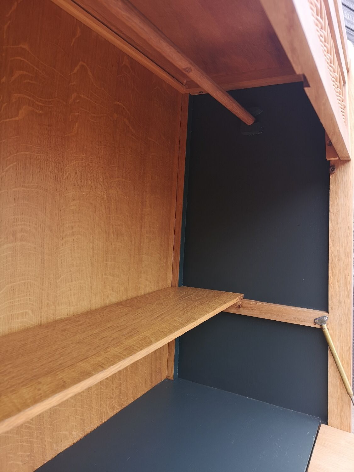 Secretary oak and rattan