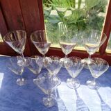 10 engraved stemware