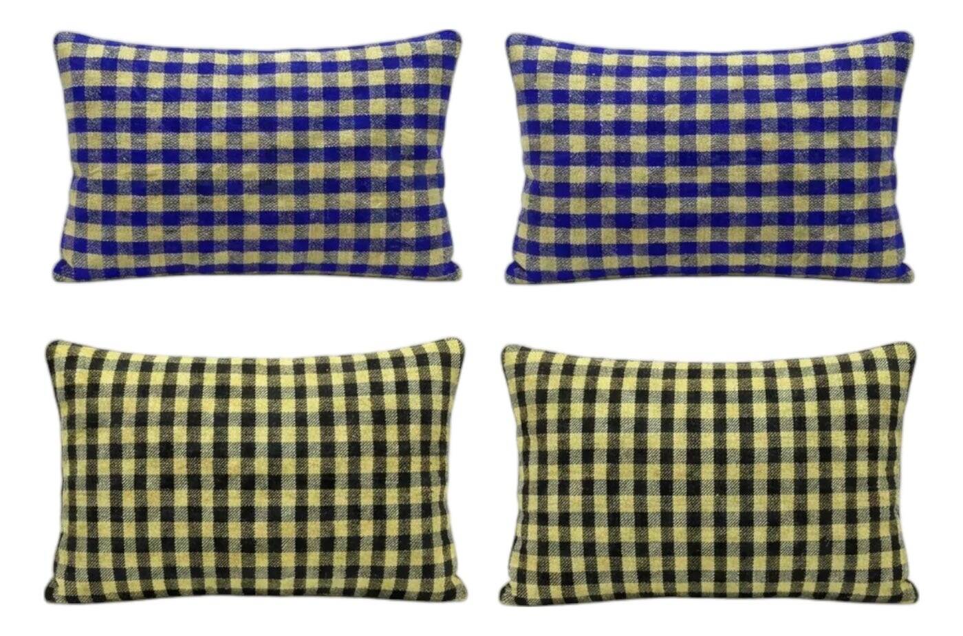 Set of 4 vintage kilim cushion covers 41x61 cm