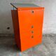 Beautiful chest of drawers with a foldable work surface and slanted top – 1980