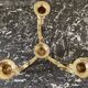 Gold-plated brass candlestick