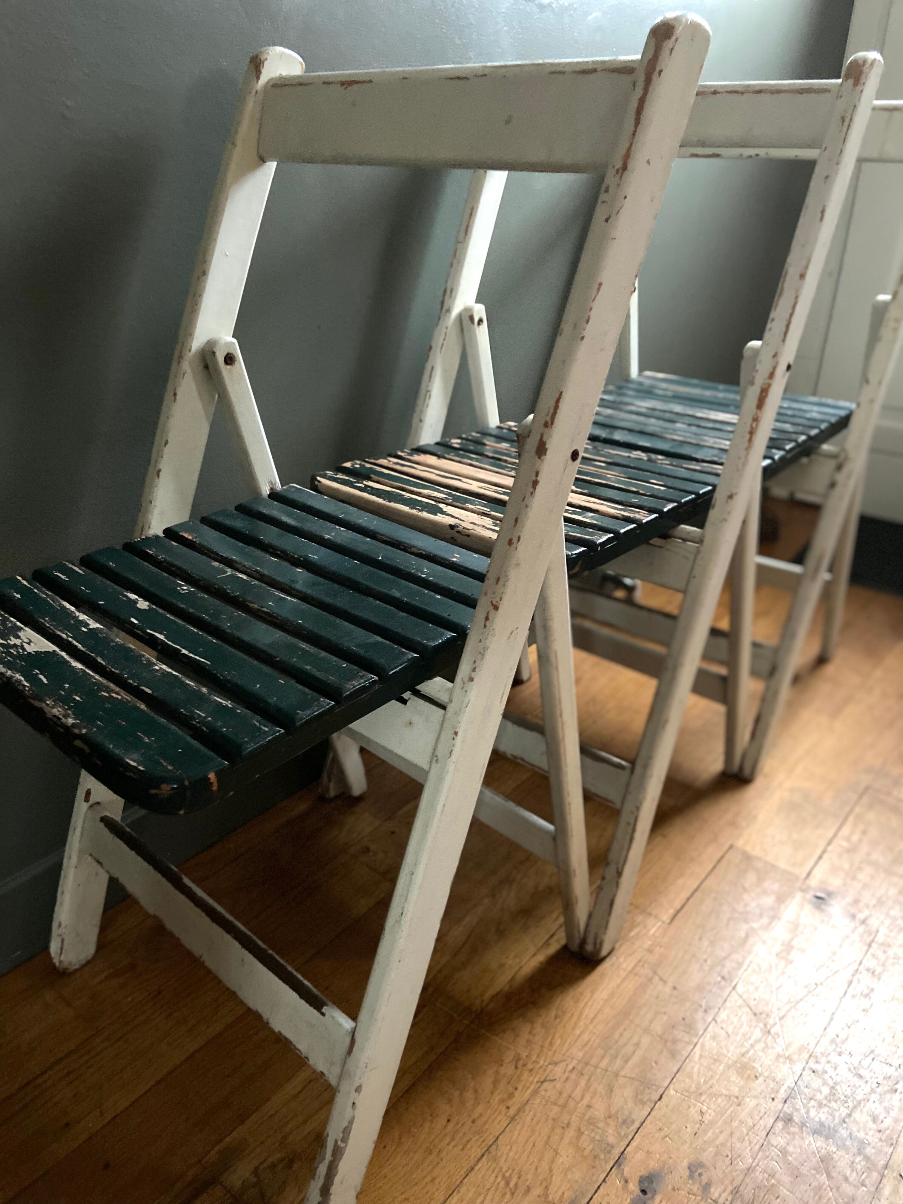 3 folding chairs 1930