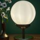 Vintage globe table lamp in white opaline.