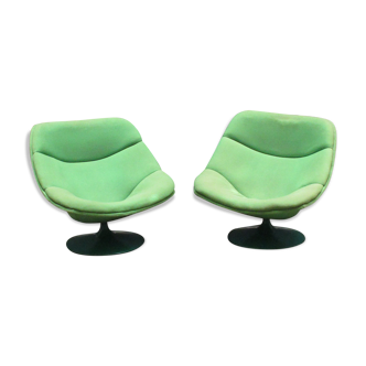 Pair of Oyester chairs by Pierre Paulin for Artifort 1961