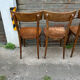 (Lot) 5 chaises bistrot bois