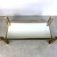 Vintage 23kt gold plate coffee table by Belgochrom, 1970s