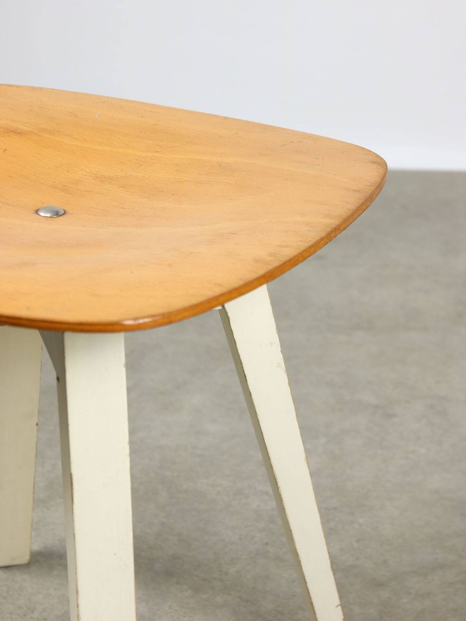 Tabouret en contreplaqué vintage à croisillons par Niko Kralj, 1954