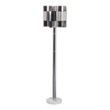 1970s Chrome and Marble Floor Lamp