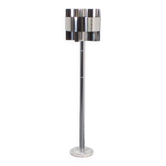 1970s Chrome and Marble Floor Lamp