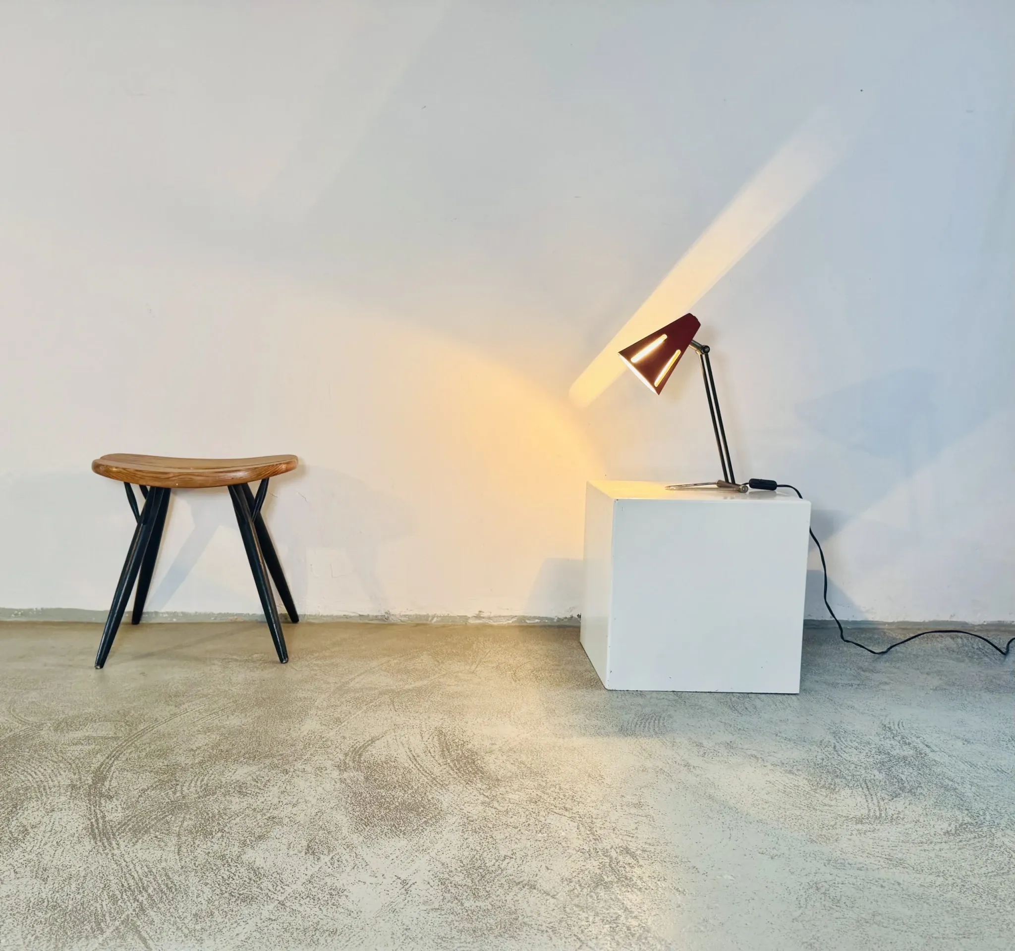 Model 1 'Sun Series' Desk Lamp By H. Busquet For Hala Zeist, The Netherlands, 1950S