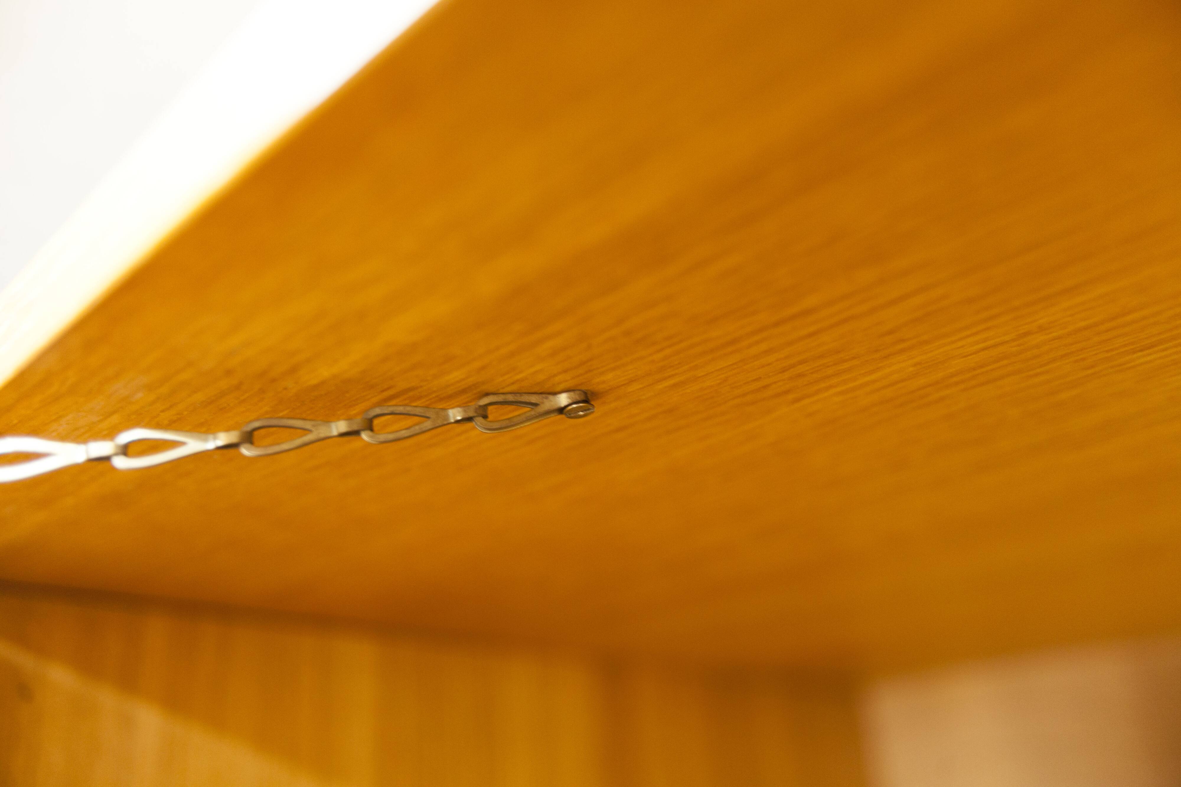 Scandinavian 3-door wardrobe in blond teak