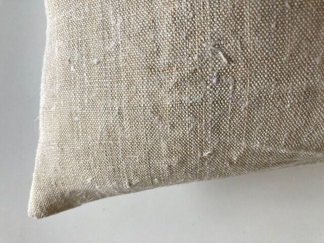 Farm hemp cushion 19th back of old linen 40cm x 30cm