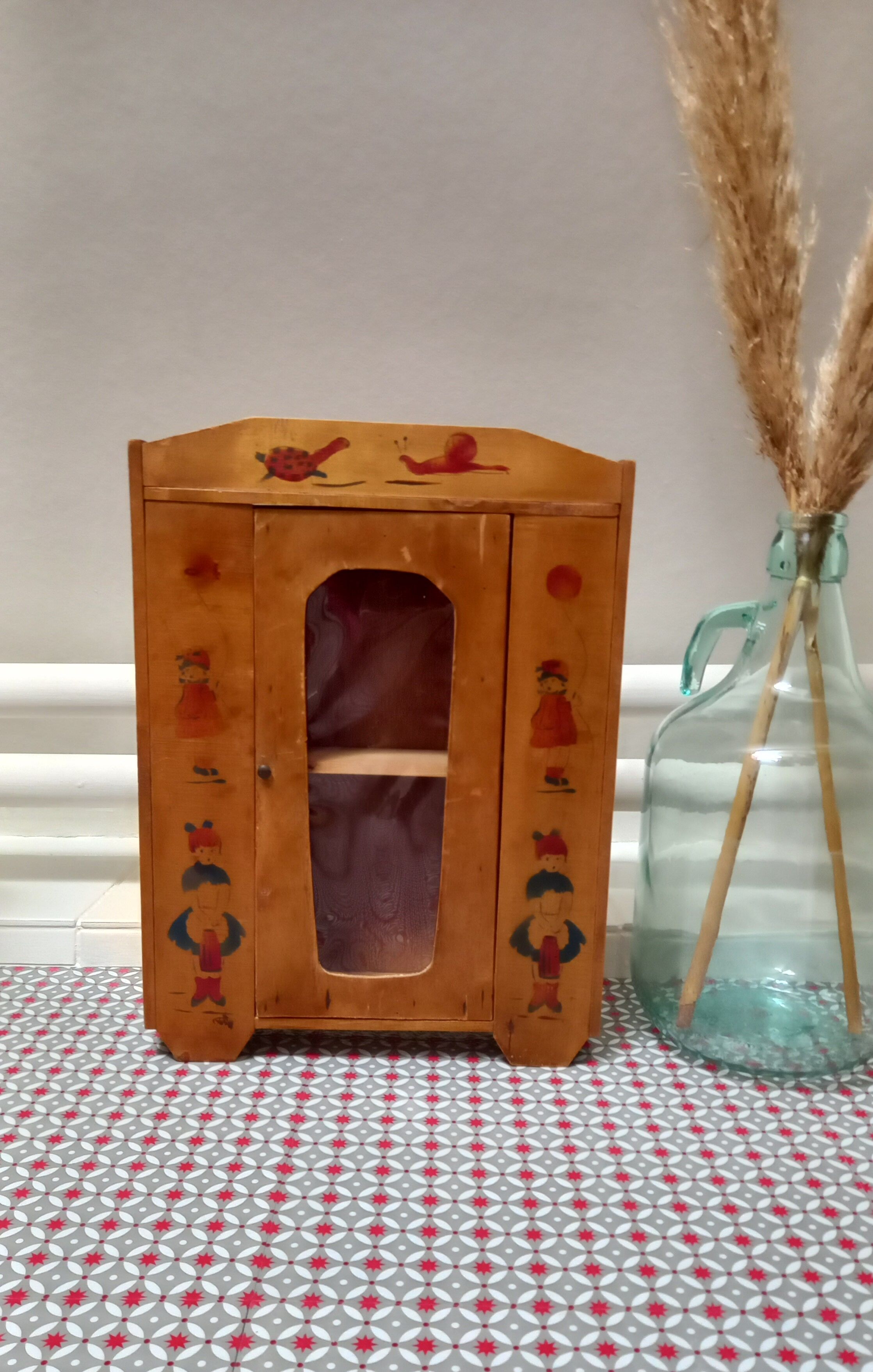 Vintage wooden children's room cabinet