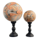 Stunning red Maligano jasper spheres on bases — Decorative mineral duo