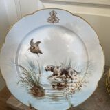Antique 6x Sèvres Porcelain Plates Lahore & Basket 19th Century Hunting