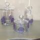 Three-piece glass-paste bathroom set
