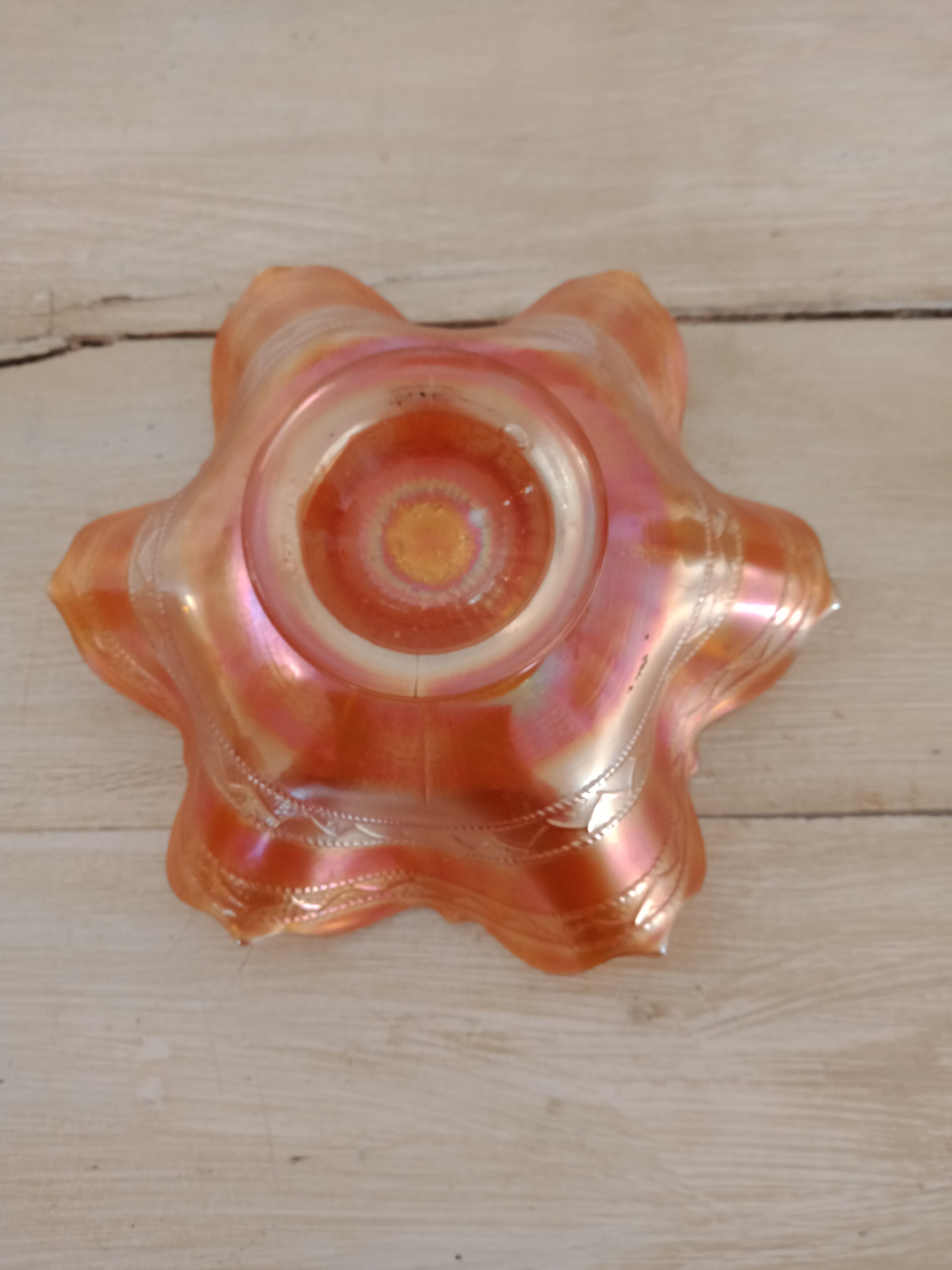 Carnival glass bowl