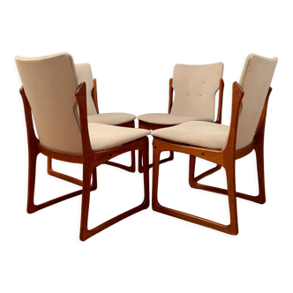 Set of four Vamdrup Stolefabrik chairs, Denmark, 1960s