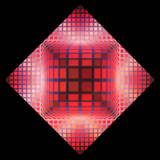 Complete portfolio (8 plates) from 1975 - Universal structures of the checkerboard - Victor Vasarely