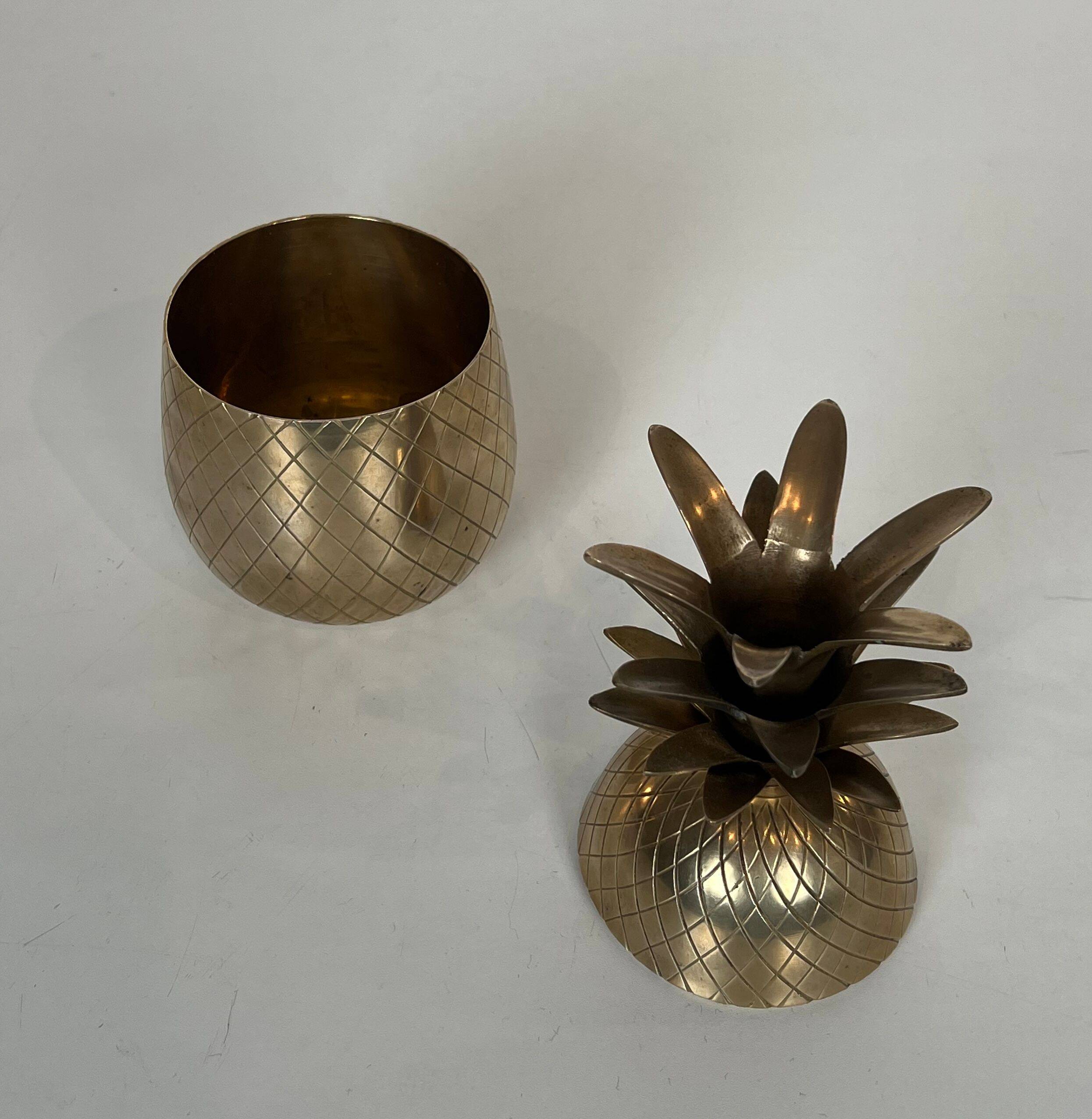 Pineapple ice bucket in brass and steel