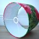 Lampshade with pink peony pattern