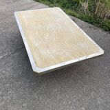 Rectangular travertine coffee table