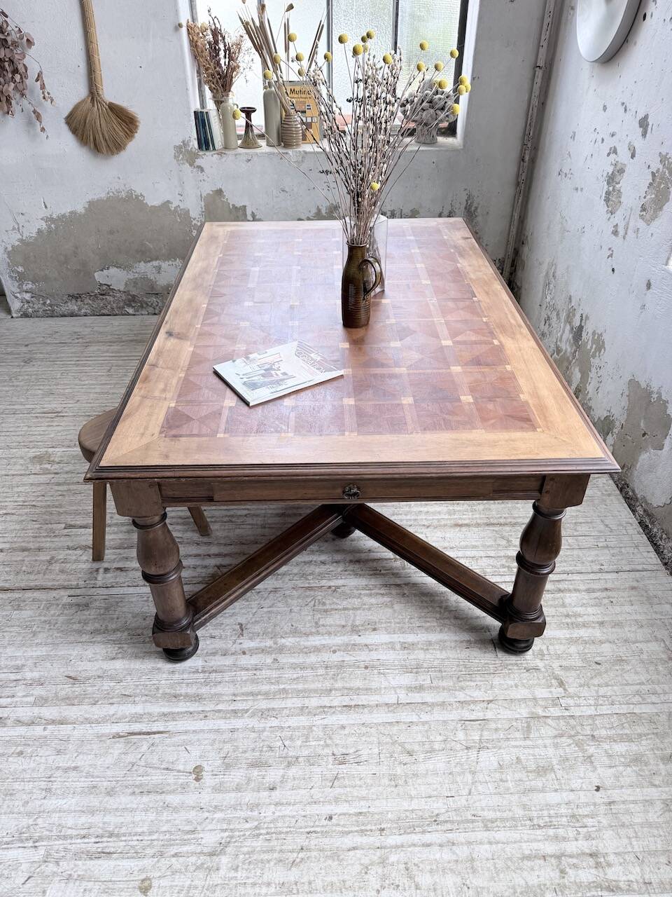 Oak table in Louis XIV style 1900