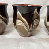 Set of 3 cups in sandstone