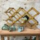 Foldable wooden bottle holder