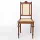 Antique Belgian Dining Chair, Restored Cane Chair, Beech Wood, c. 1930s