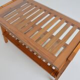 Table basse / Table d’appoint en pin double plateau 1970s